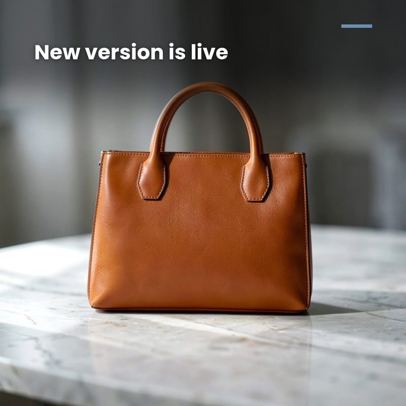 Startup post with a designed headline and caption